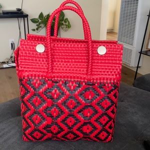 Artisanal Mexican Hand-Woven Plastic Bag